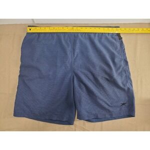Speedo Hybrid Swim Trunks Shorts sz XL‎ Men Gray Black Lined Pockets 8"